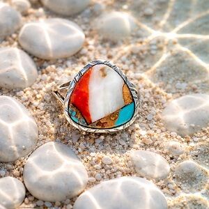 NEW! Spiny Oyster Turquoise Ring
